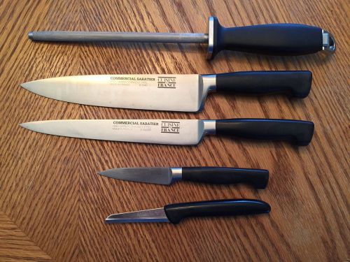 SABATIER COMMERCIAL FRENCH KNIVES KNIFE 8&#034; Chef 8&#034; Slicer 3-1/2&#034; Pairing 3&#034; Util