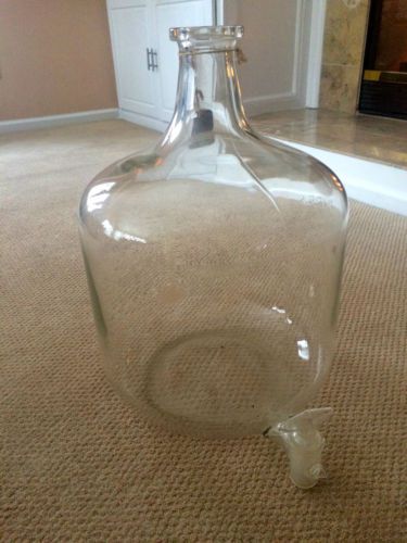 VINTAGE PYREX 12 GALLON CARBOY W/ SPOUT - LABORATORY GLASS / WINE MAKING JUG