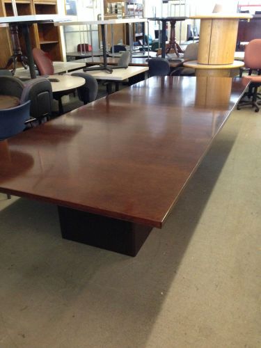 12ft long conference table in mahogany color wood for sale