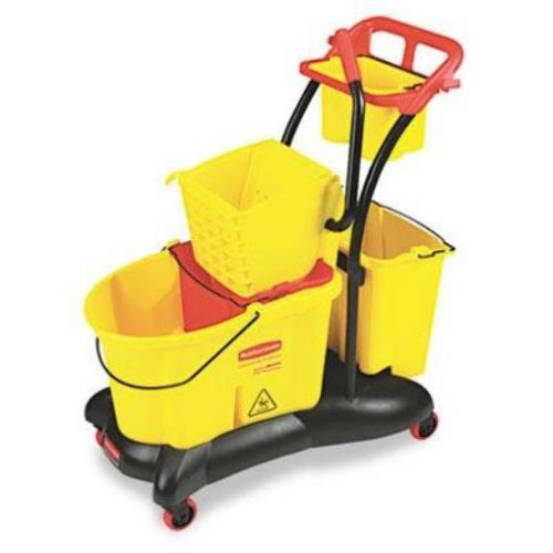 Rubbermaid Commercial - Wavebrake 35 Quart Mopping Trolley Side Press Yellow &#034;Pr