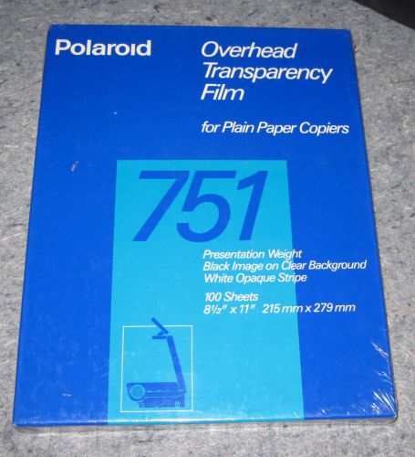 751 Polaroid Overhead Transparency Film 100 sheets Copier New Original Package