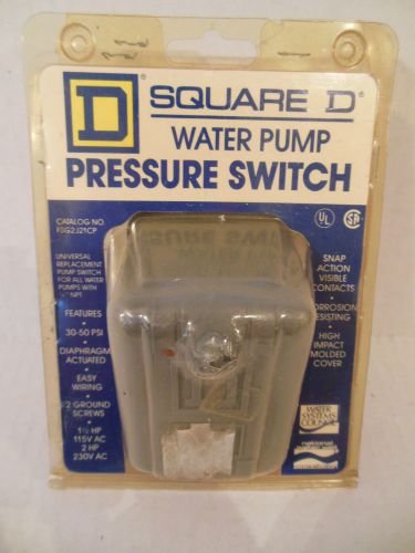 Square d by schneider electric fsg2j21cp 30-50 psi pumptrol water pressure switc for sale