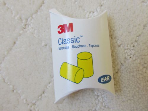 !! 36 !!  3M EAR Classic Earplugs Uncorded  NEW/IndividuallyPOUCHED Pairs