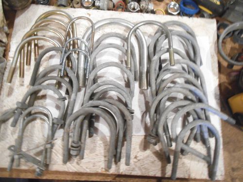 LOT OF 38 MIXED SIZED U-BOLTS (MOST OF THEM NOT SMALL)
