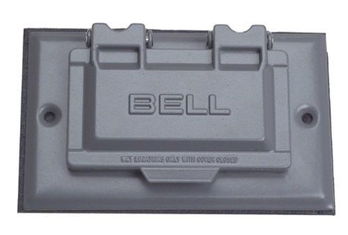 New bell outdoor 5101-5 single gang weatherproof cover - horizontal gfci gray for sale