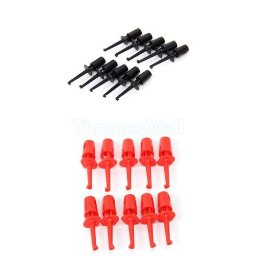 20pcs 4.2cm red + black mini grabber test probe hook grip for component smd ic for sale
