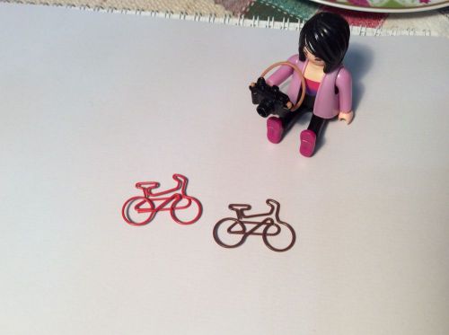 2x bicycle bike Paper Clips Stationery Cute Clip cycle