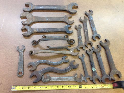 18 Vintage Lot, BIg Open Box End Combination Wrenches Ford,Mac,Billings,Barcalo