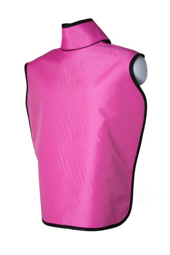 Dental Radiation Apron w/ Collar and Hanging Loops Lightweight Adult Pink