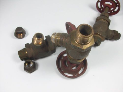 3/4 Inch Threaded Brass Valves w/compression fitting ~ Old New Stock