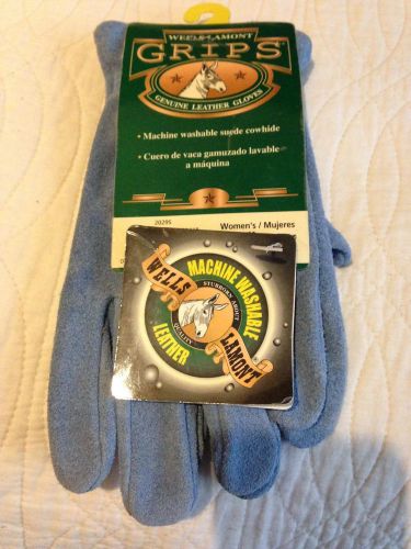 WELLS LAMONT GRIPS,MACHINE WASHABLE SUEDE COWHIDE,SMALL WOMENS GLOVES