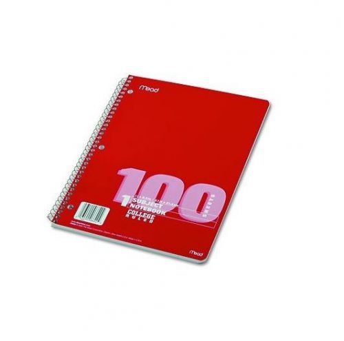 Mead Spiral Bound Notebook with College Rule Letter 100 Sheets White MEA06622