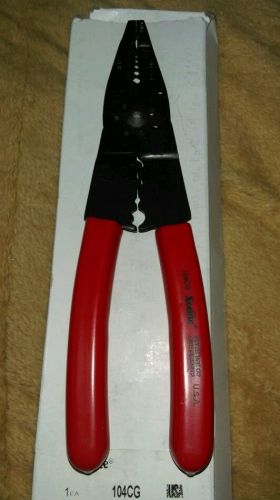Xcelite 104CG 8 1/4&#034; Wire Stripper and Cutter with Cushion Grip Handles 10-22awg