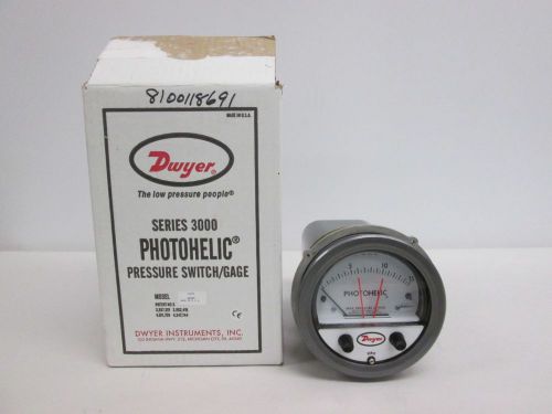 NEW DWYER A3215 PHOTOHELIC PRESSURE SWITCH 0-15PSI 4IN 1/4IN NPT GAUGE D318782