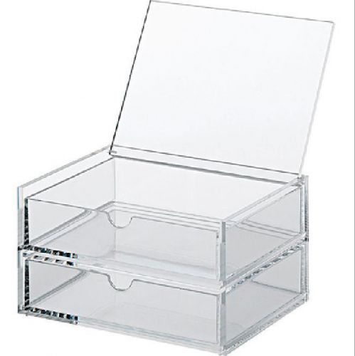 MUJI: Acrylic Box-2 Drawers with Lid - Narrow (About 17.5(W)x13(D)x9.5(H)cm)