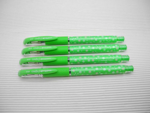 5pcs sakura pattern uni-ball signo umn-151 0.38mm roller pen lime green(japan) for sale
