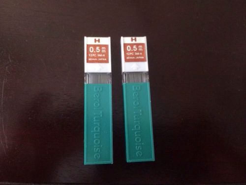 Berol Turquoise .5mm H Refill Leads - 2 tubes / 24 lead pieces