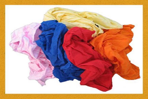 COLOR COTTON T-SHIRT WIPING SHOP CLEANING RAGS OKLAHOMA 10 POUNDS FREE SHIP