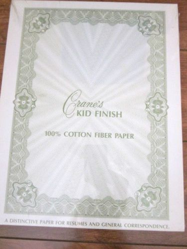Crane&#039;s Kid Finish PS8116 100% Cotton Fiber Paper -Resume  8-1/2&#034;x11&#034;, 50/BX,