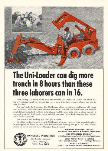 1968 UNI-LOADER by Universal Industries, Ia, skidder hoe and loader