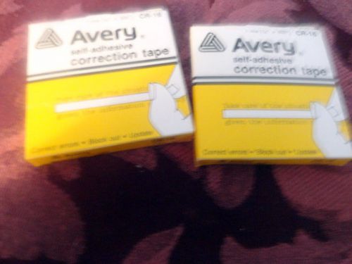 2 Avery Self Adhesive Correction Tape CR-16 5 Lines Cover Up Tape