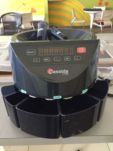 Cassida c100 electronic coin sorter counter commercial test works great for sale