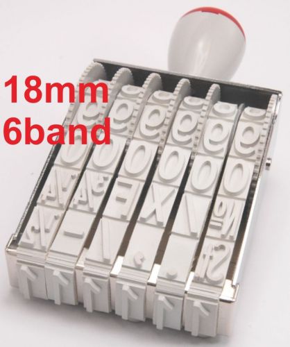 18mm 6 band number rubber stamp ink pad Big Large No. bill ticket packing box