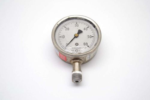 ASHCROFT 0-60PSI 2-1/2 IN 1/4 IN NPT PRESSURE GAUGE B438619