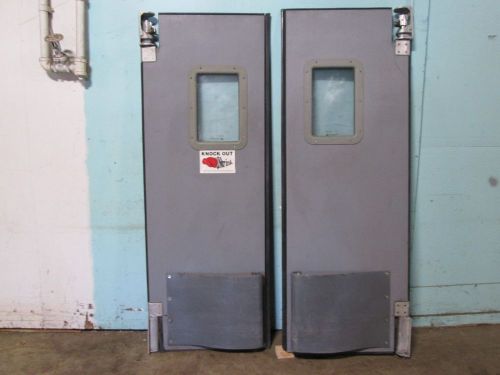 &#034;proline&#034; lot of (2) h.d.commercial abs impact traffic door w/bumper &amp; window for sale