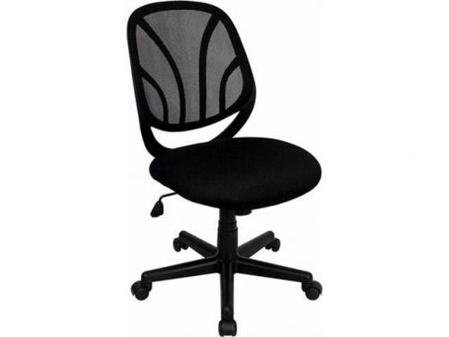 Flash Furniture LF-214-BLK-GG Vibrant Black and Chrome Computer Task Chair with