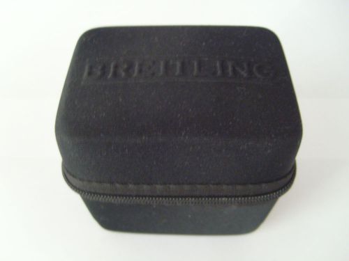 BREITLING watch traveling box black &amp; zipper fabric cover suitable many models