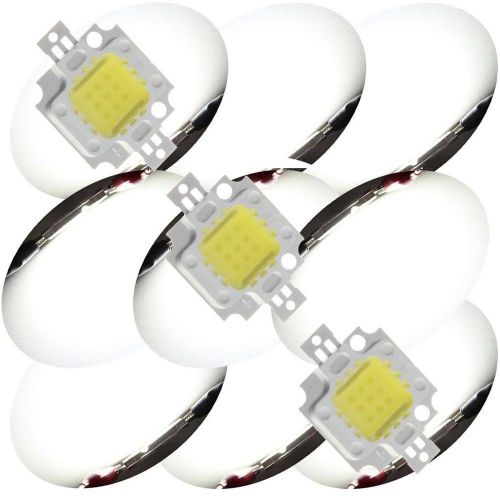 5pcs white 10w watt high power 6000-6500k led smd chips bulb diy brightness for sale