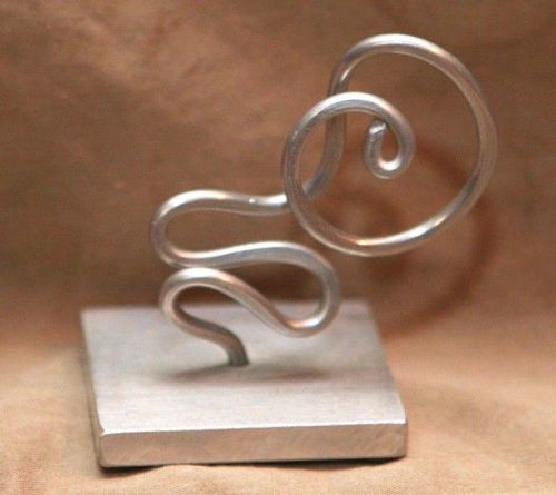 ca 2000 Wire Sculptural Photo Business Card Holder &#034;Live Wire by Joey&#034; NWOT