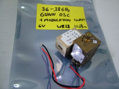 Gunn Oscillator Ka Band 36 - 38GHz With Modulation WR28 Out