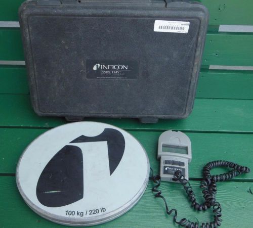 Inficon 713-500-g1 wey-tek refrigerant charging scale + case 220 lb pound hvac for sale