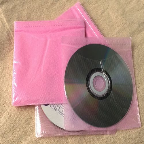 New Ultrathin 100Pcs CD/DVD Double Side Envelope Cover Storage Case Bag Sleeve