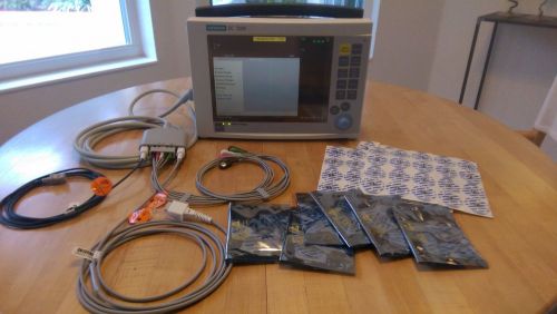 Siemens SC 7000 Patient Monitor with Multi-Med, SPO2, and Temp Cable and More