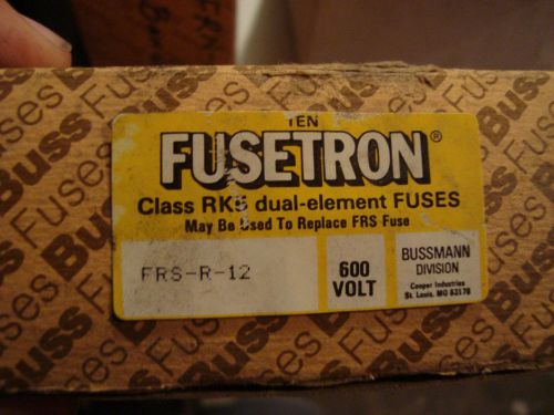 New box of 10pcs fusetron frs-r-12 fuses frsr12 60 amp a 250 v for sale