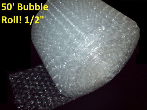 50 Feet of Large Bubble Wrap® Roll! BIG 1/2&#034; Bubbles. Perfed at 12&#034;.