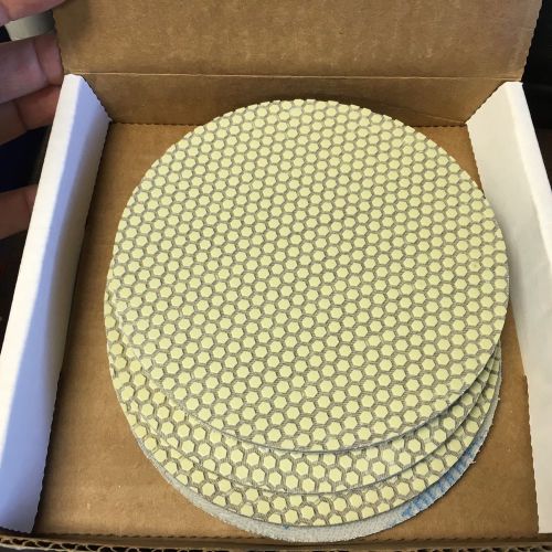 3m 27508 wet concrete polishing pad, 5 in, blue, pk 4 for sale