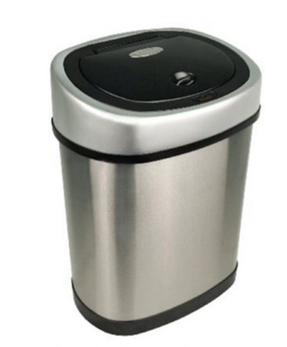 Stainless Steel Trash Can 3.2 Gal Infrared Motion Sensor Opens Lid Automatic