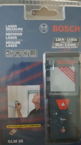 Bosch GLM35 120-Foot Pocket Size Backlit Screen Laser Distance Measurer