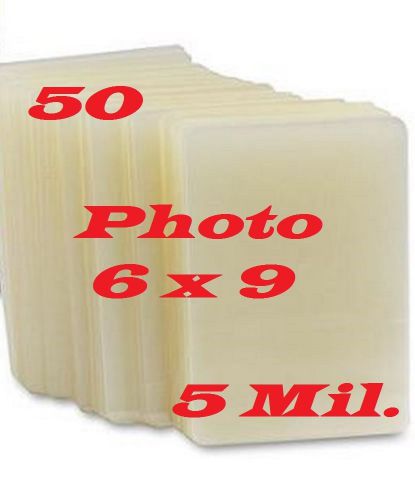 6 x 9 50 pk 5 mil  laminating laminator pouches sheets photo for sale