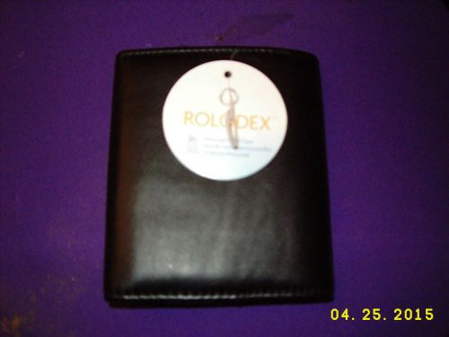 ROLODEX BUSINESS/CREDIT CARD/ID/PHOTO/WALLET CASE *HOLDS 36* SOFT BLACK nwt