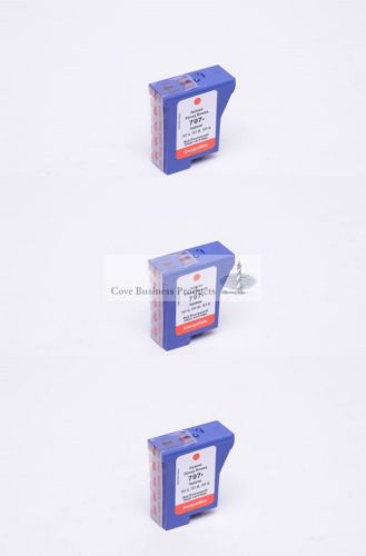 3 pack pitney bowes mailstation k700 compatible 797-0 red ink cartridges for sale