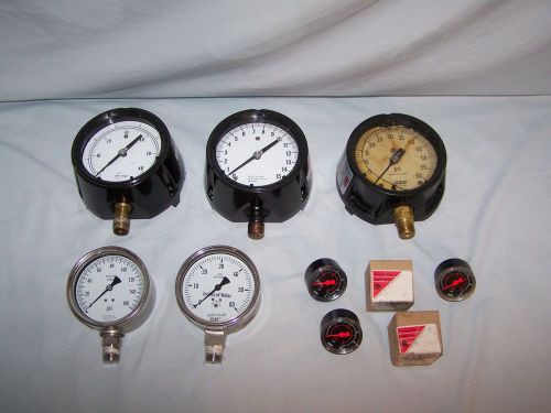 Collection of gauges ashcroft solfrunt wika noshok fisher bellows dura tube for sale