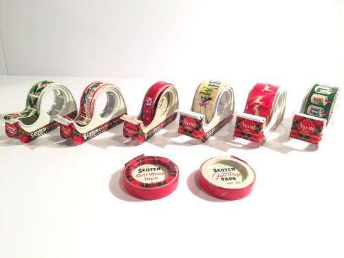 Vintage Scotch Gift Wrap Tape Dispensers - Metal, Made In USA
