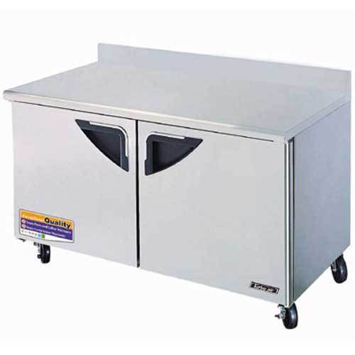Turbo TWF-60SD Worktop Freezer, 2 Sections (2 Doors), 60-1/4&#034; Wide, Backsplash,