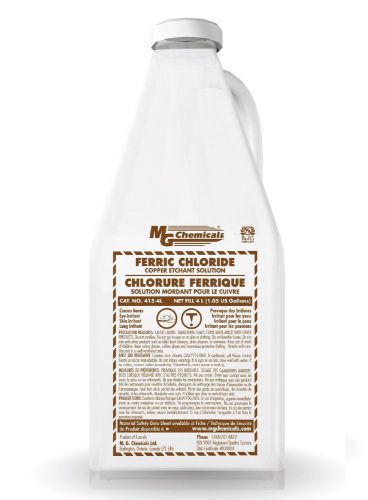 MG Chemicals 415 Ferric Chloride Liquid 4L Bottle Dark Brown 4 liters