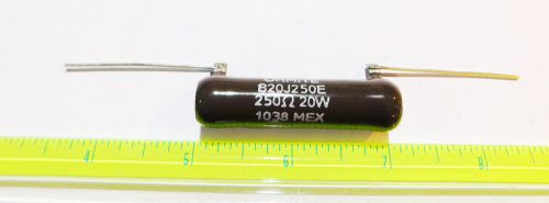 Ohmite 250 Ohm, 20W Vitreous Enamel Wirewound Power Resistor B20J250E, NEW
